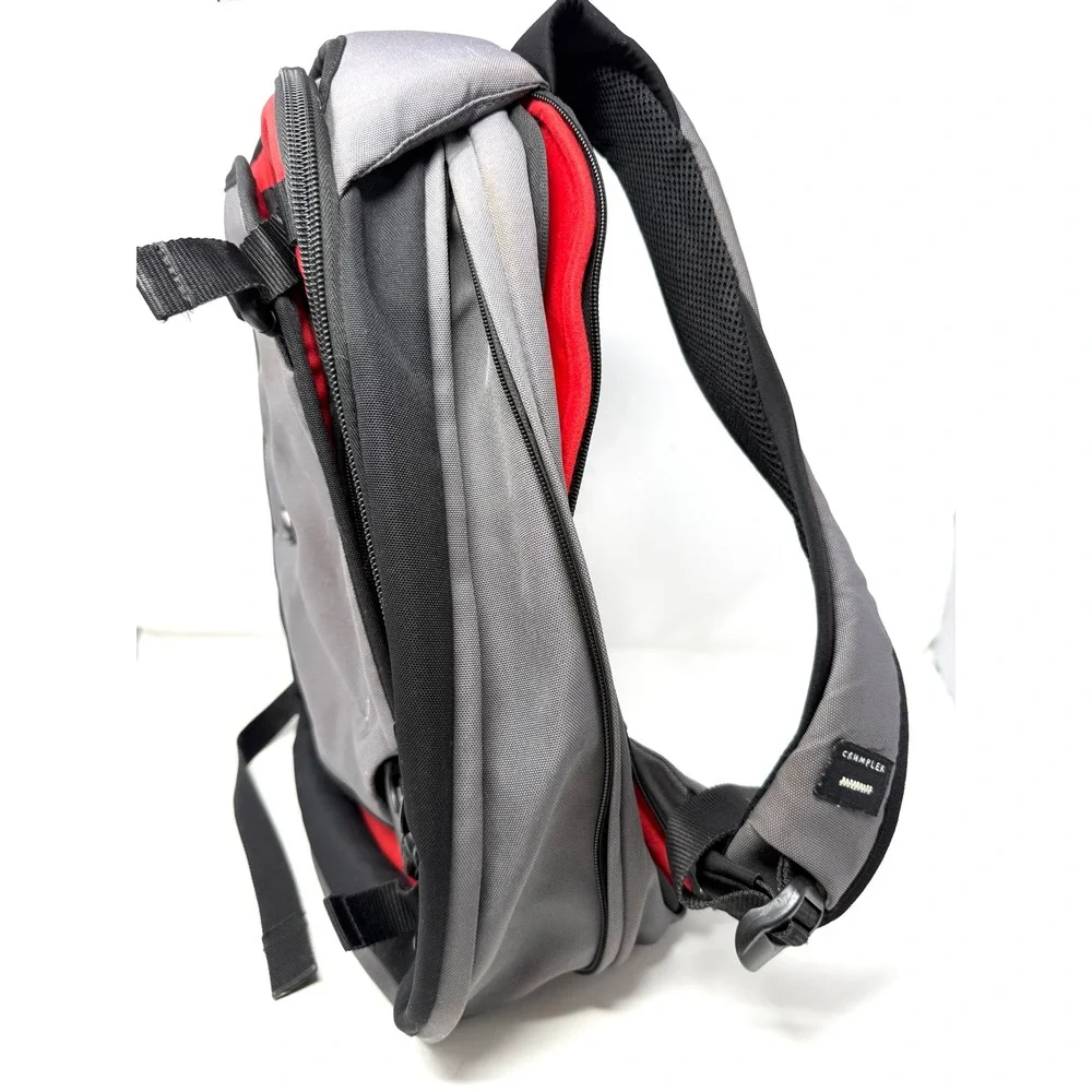 Crumpler Dry Red No. 5 Laptop Backpack Grey Black Red 17L Commuter Bag